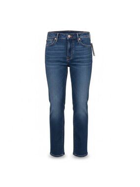 Gap Womens Blue 90s Straight Low-Rise Jeans Slim Fit Stretchy Size 26